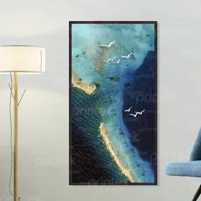 Tranh đàn chim bay trên biển – MS4680