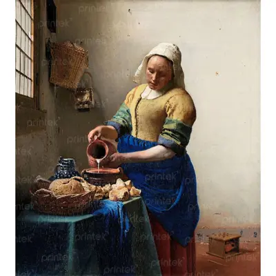 Tranh Cô gái vắt sữa của Johannes Vermeer - CD5467