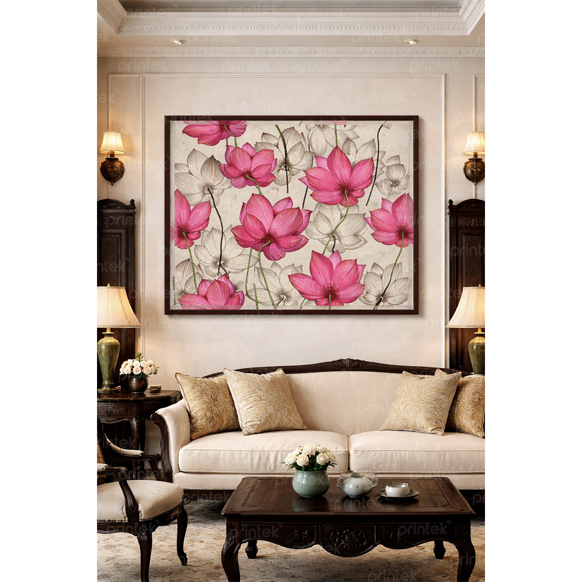 Tranh canvas hoa sen - HS04966