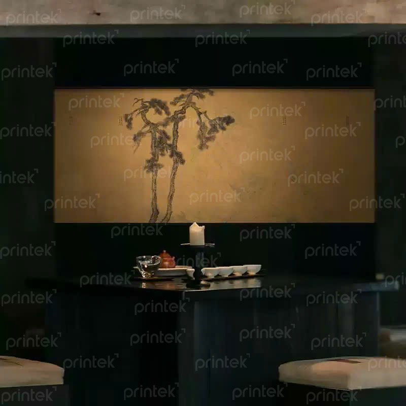 Tranh thủy mặc cành trúc