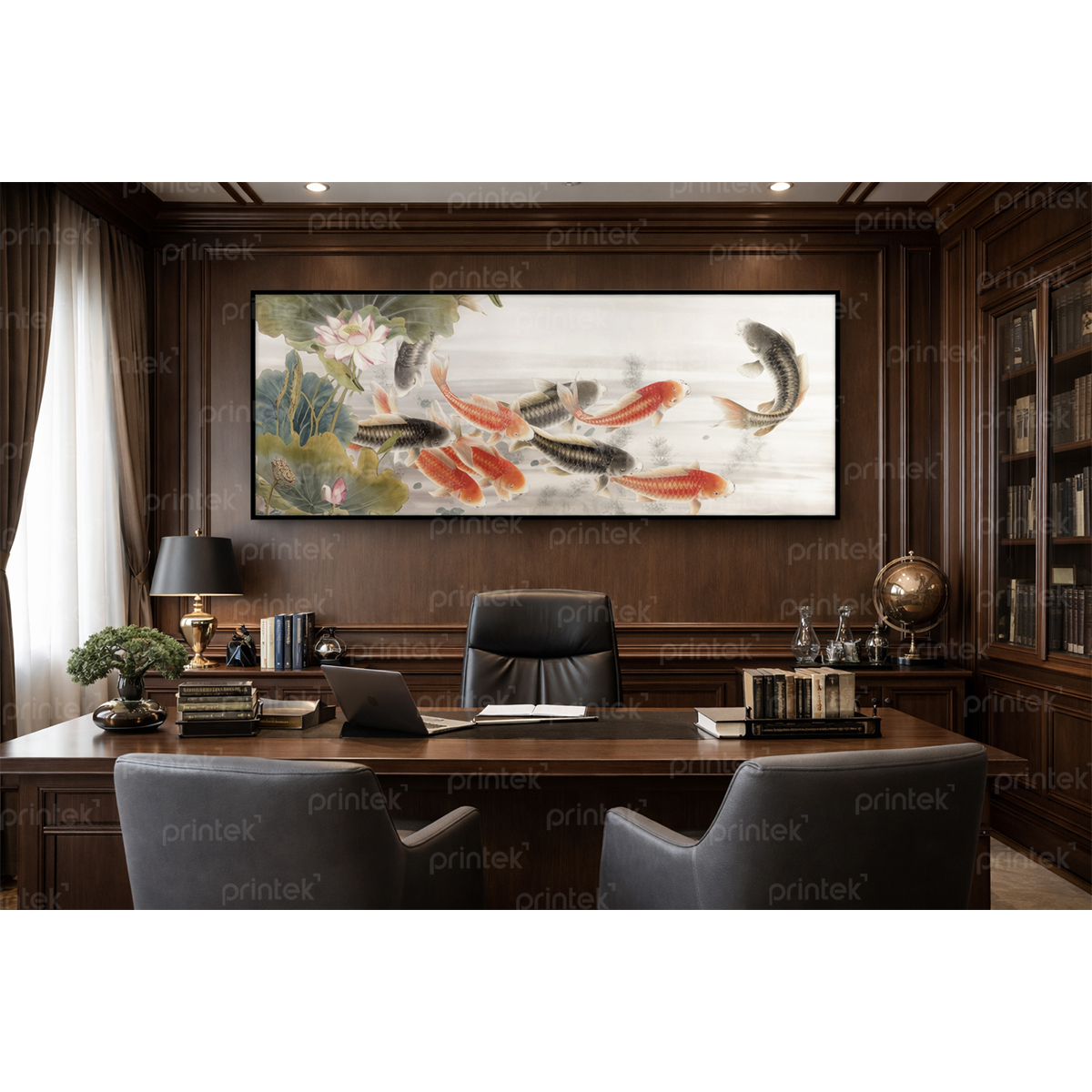 Tranh cá chép hút Tài - Lộc - May mắn – MS007