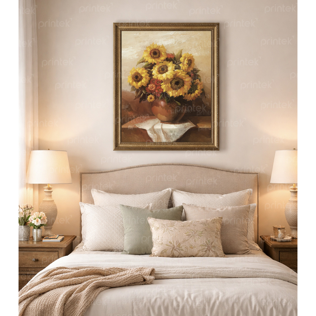 Tranh hoa hướng dương treo phòng ngủ - H9156