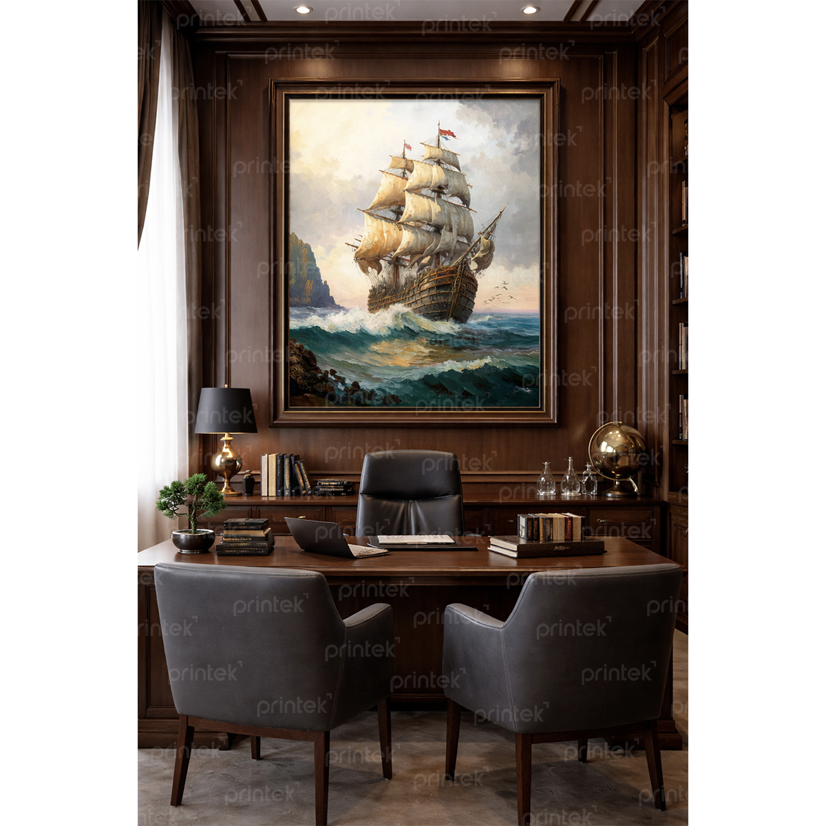 Tranh thuận buồm xuôi gió hút tài lộc - ADB133251