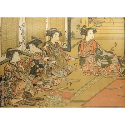 Tranh cô gái Nhật Bản trang trí nhà hàng - ADB969