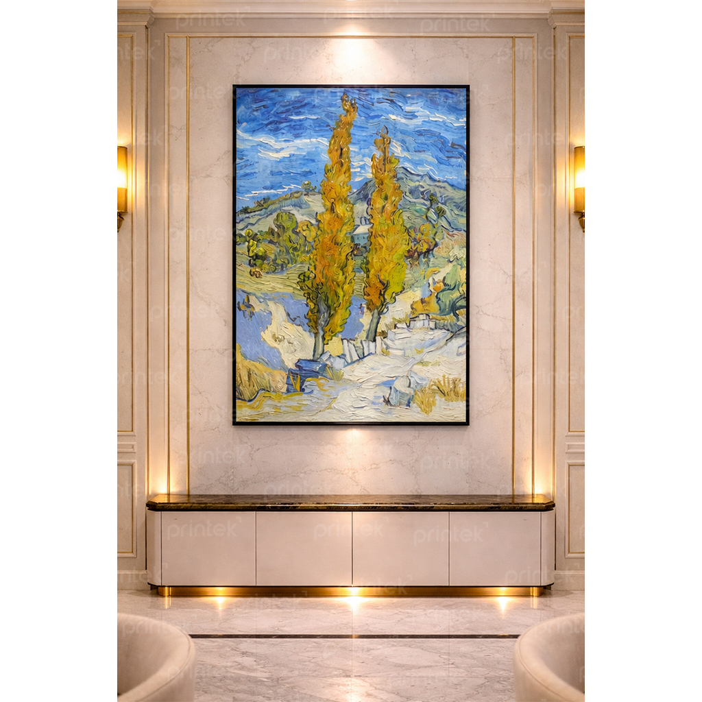 Tranh hai cây bách của Van Gogh  - VG0529