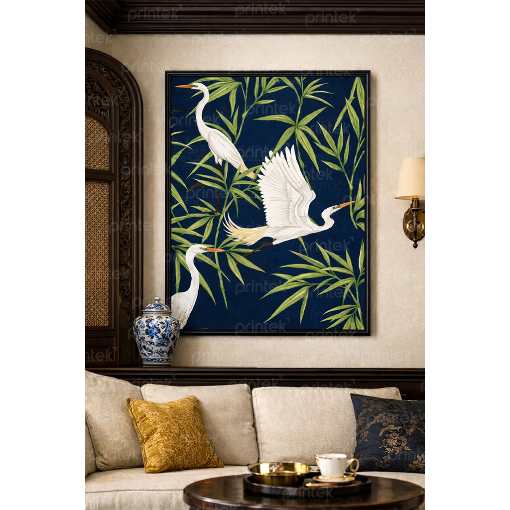 Tranh hạc phong cách indochine - ADB1332124