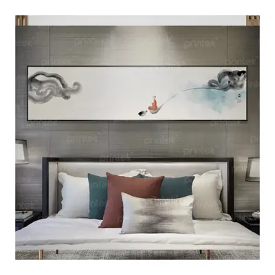 Tranh treo phòng thiền, phòng trà, phòng yoga, đã có khung - PT7194