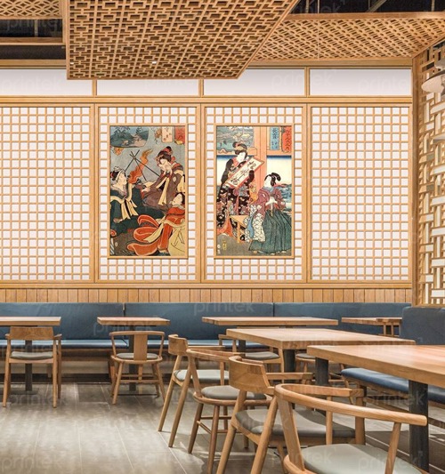Tranh trang trí nhà hàng Nhật Bản