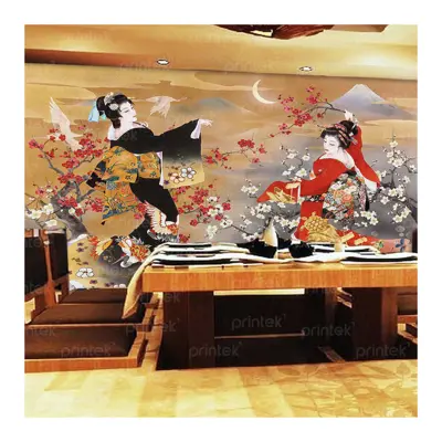 Tranh dán tường 3D nhà hàng Nhật Bản - ADB33245608