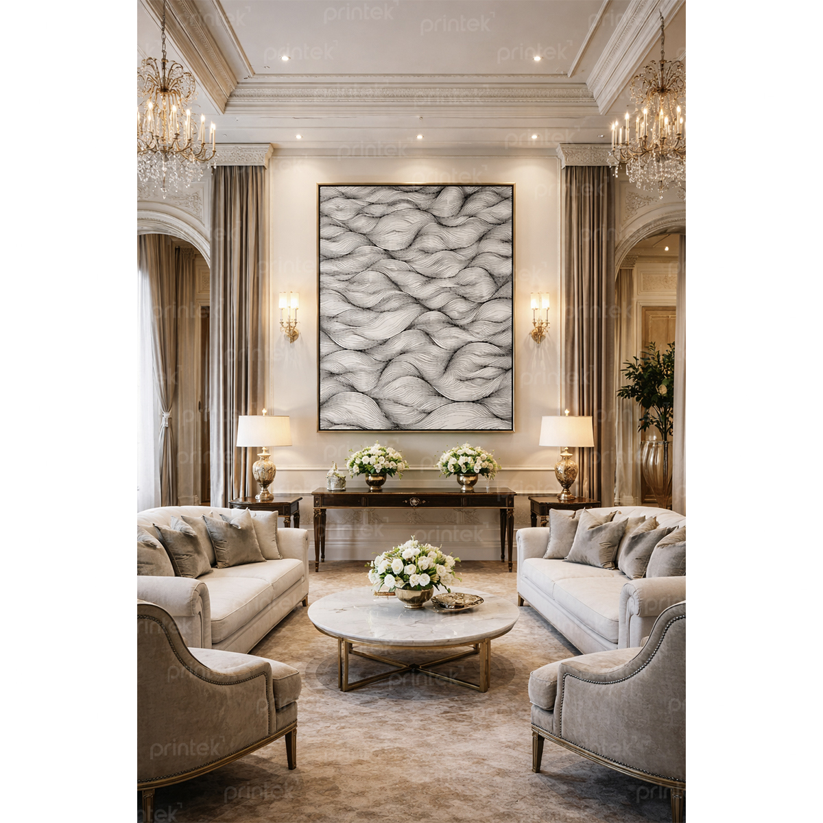 Tranh trừu tượng phong cách minimalism - ADB33245367