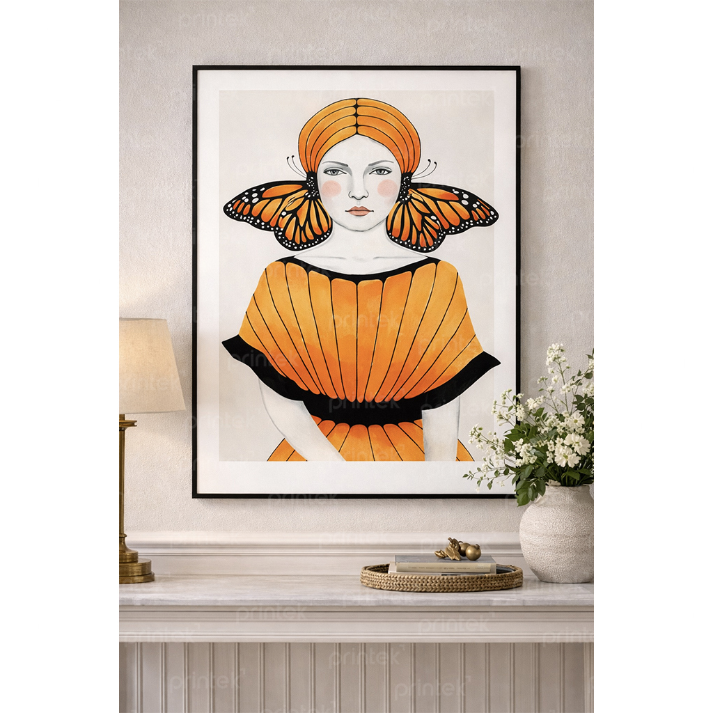 Tranh trừu tượng cô gái, phong cách hiện đại - BH01643