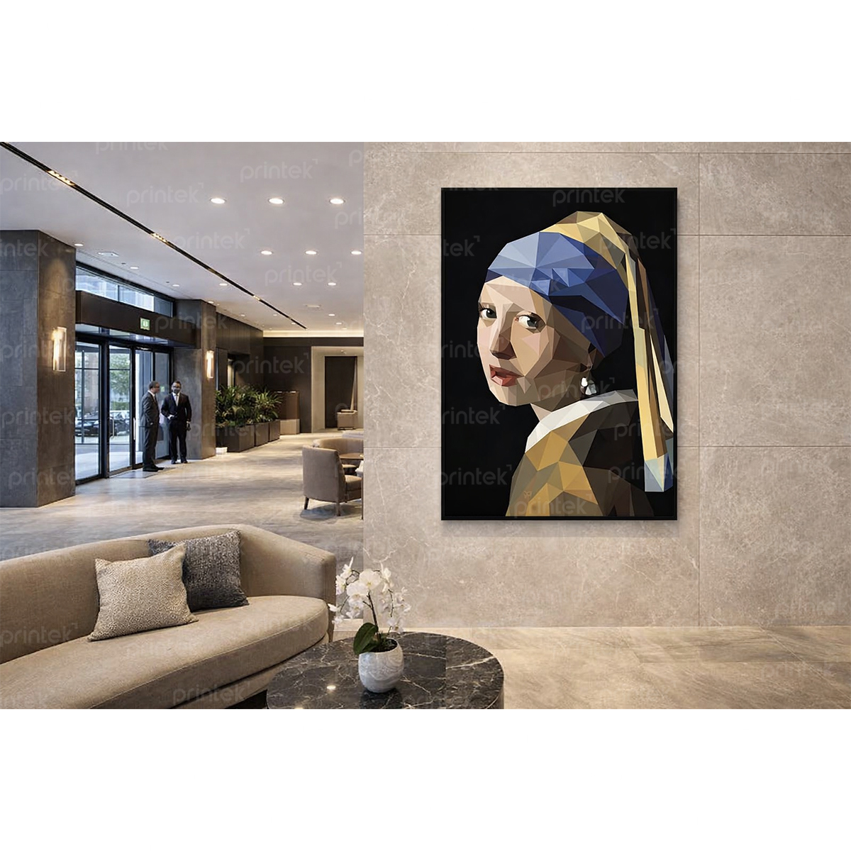 Tranh Thiếu nữ đeo hoa tai ngọc trai, đã có khung - DC-ST5687