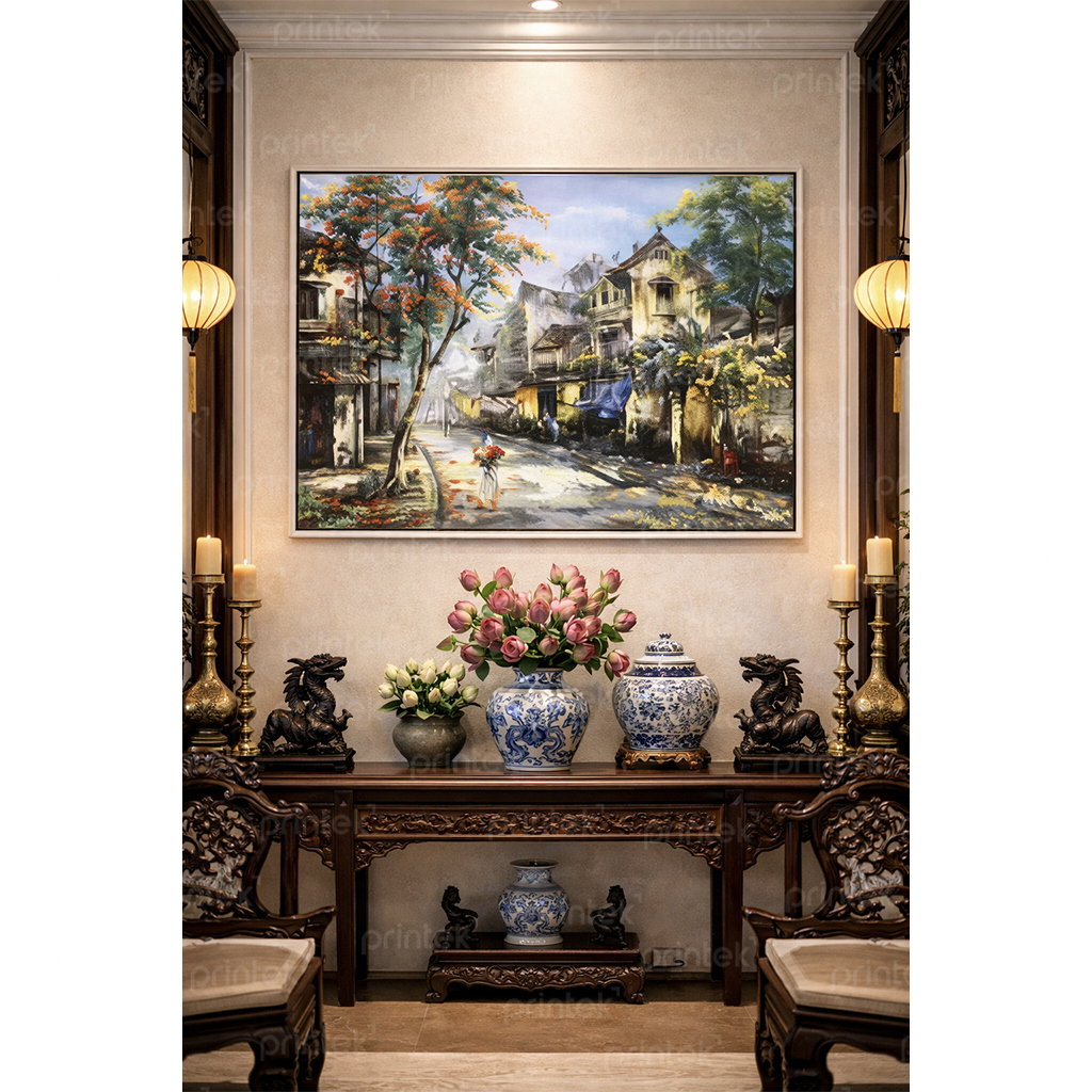 Tranh canvas đồng quê, tranh phố cổ – DQ015