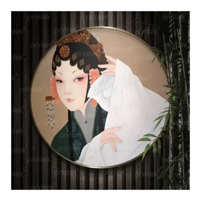 Tranh tròn cô gái Trung Quốc - TB13323330
