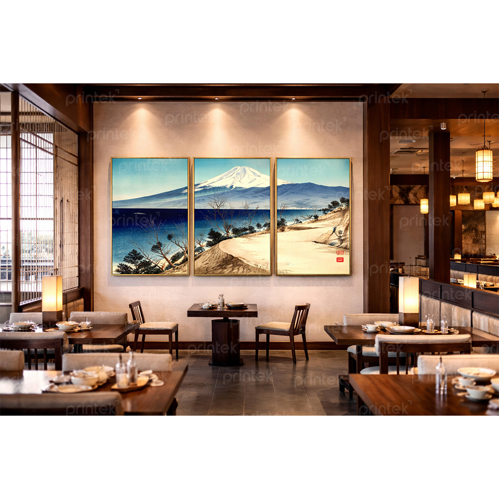 Bộ 3 tranh núi Phú Sĩ Nhật Bản - BH01695