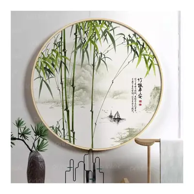 Tranh thủy mặc tròn - TB332457831