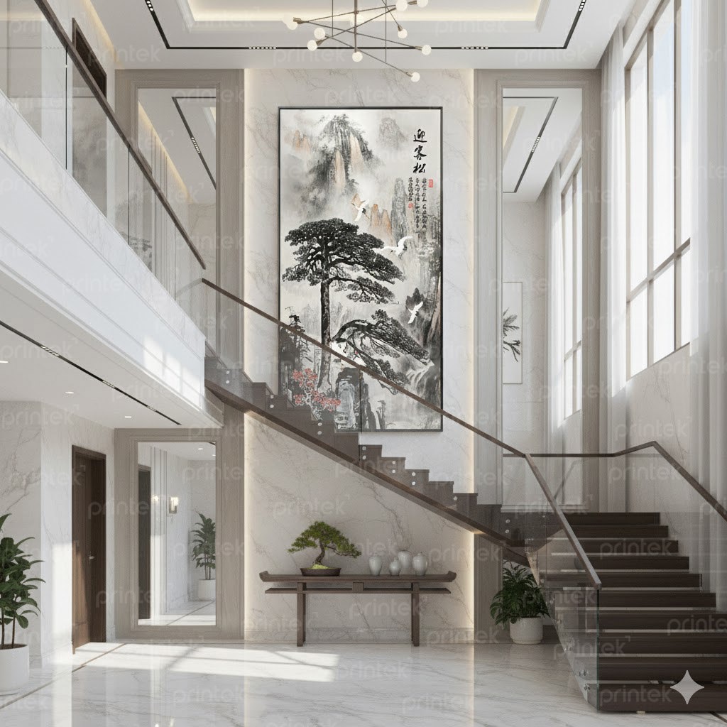 Tranh thủy mặc khổ lớn, tranh thông tầng - TB13323543