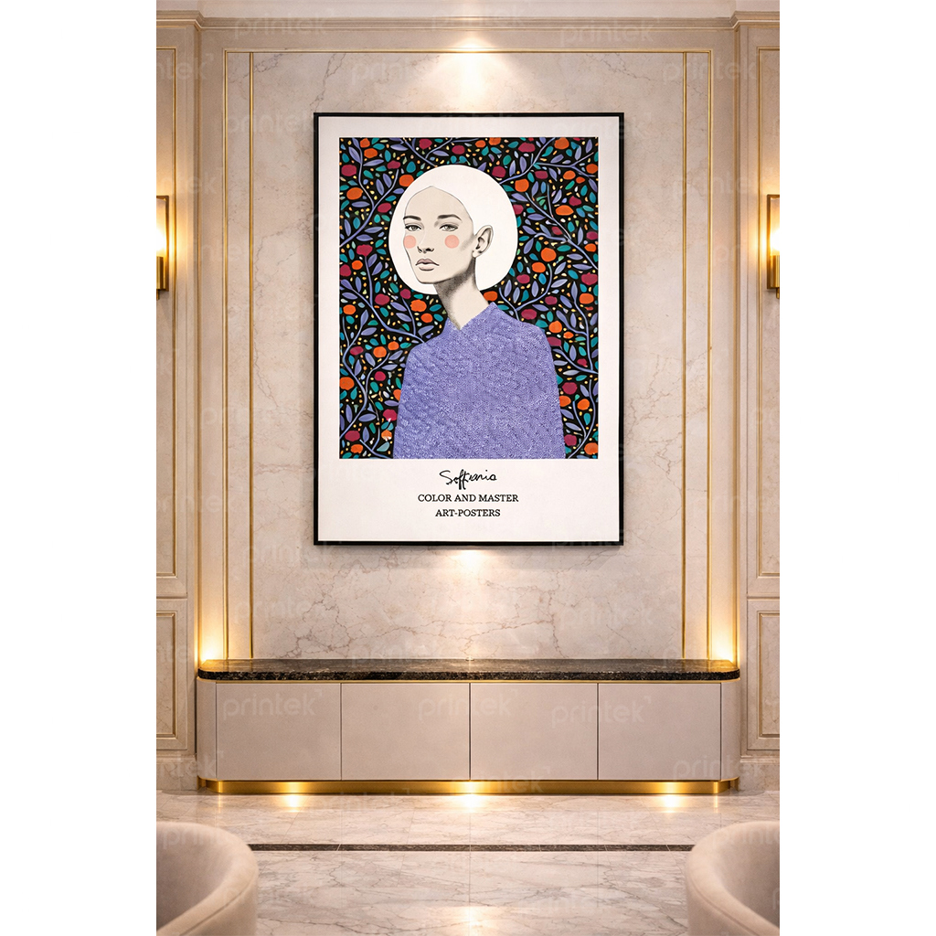 Tranh trừu tượng cô gái, phong cách hiện đại - BH01644