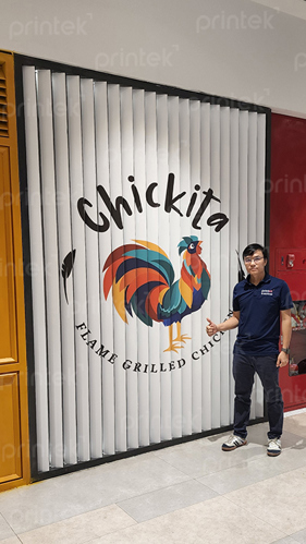 Tranh dán tường in theo yêu cầu cho nhà hàng Chickita