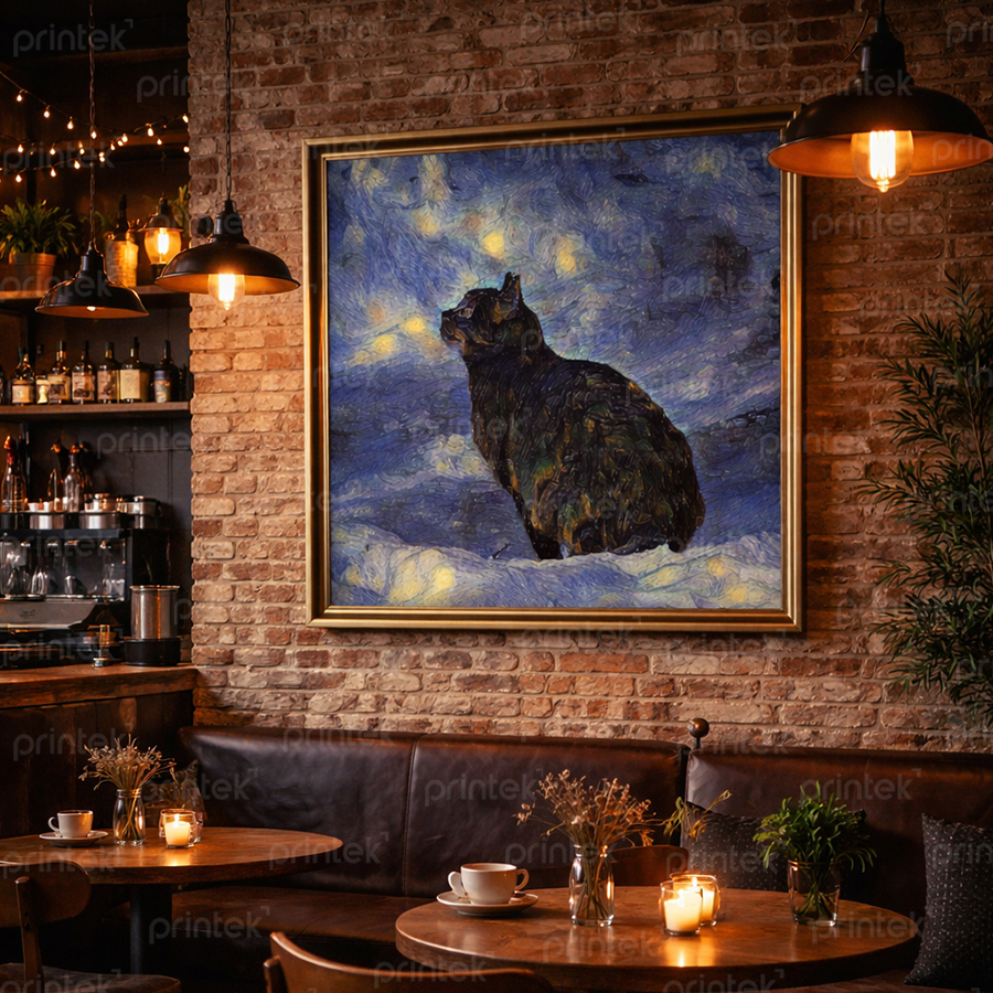 Tranh mèo nghệ thuật trừu tượng - DC-ST7780