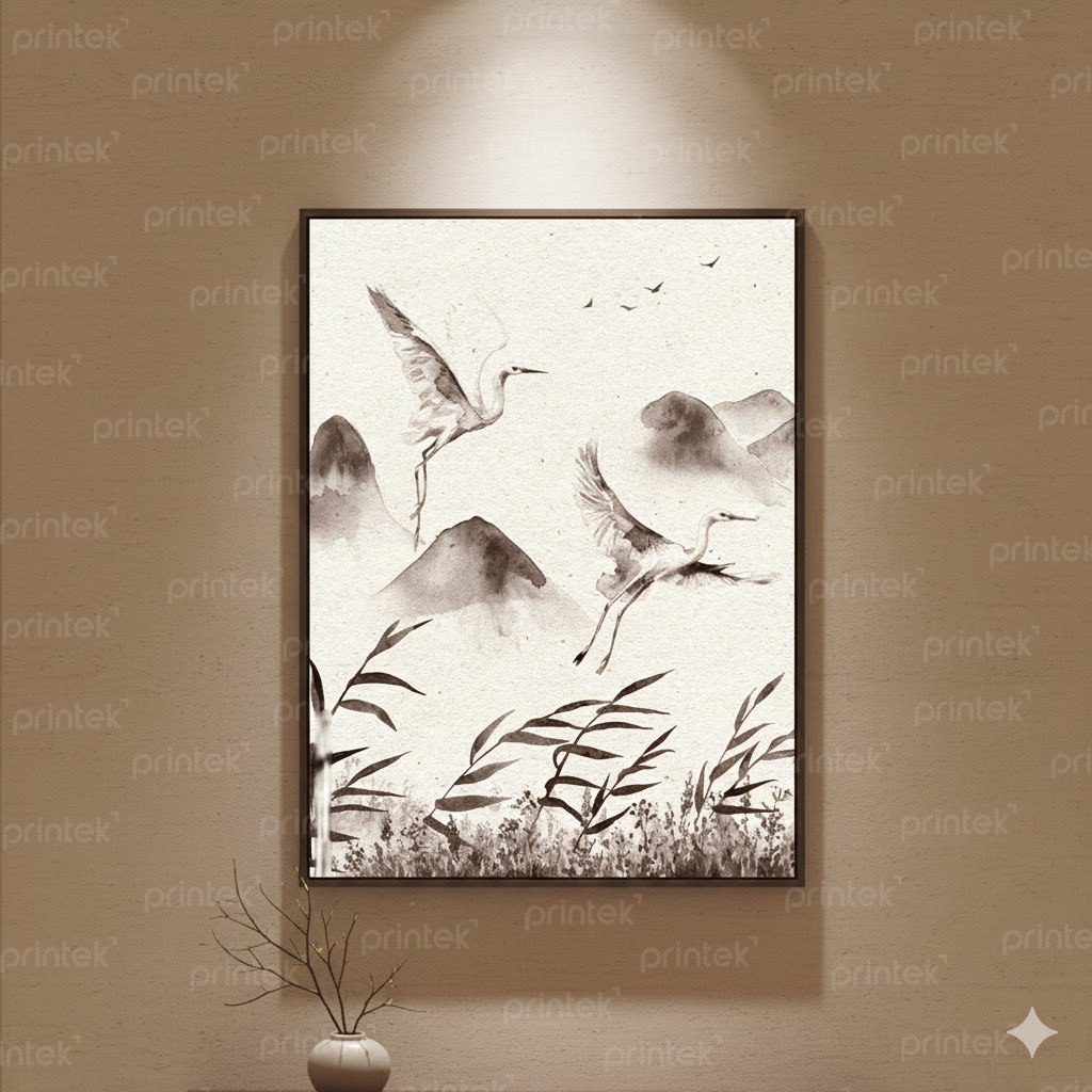 Tranh "Hạc Tiên múa giữa ngàn mây"  - ADB133