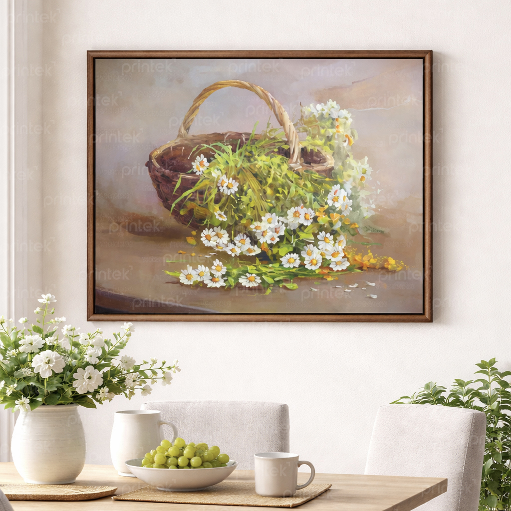 Tranh canvas tĩnh vật chủ đề Hoa, đã có khung - DC-ST5925