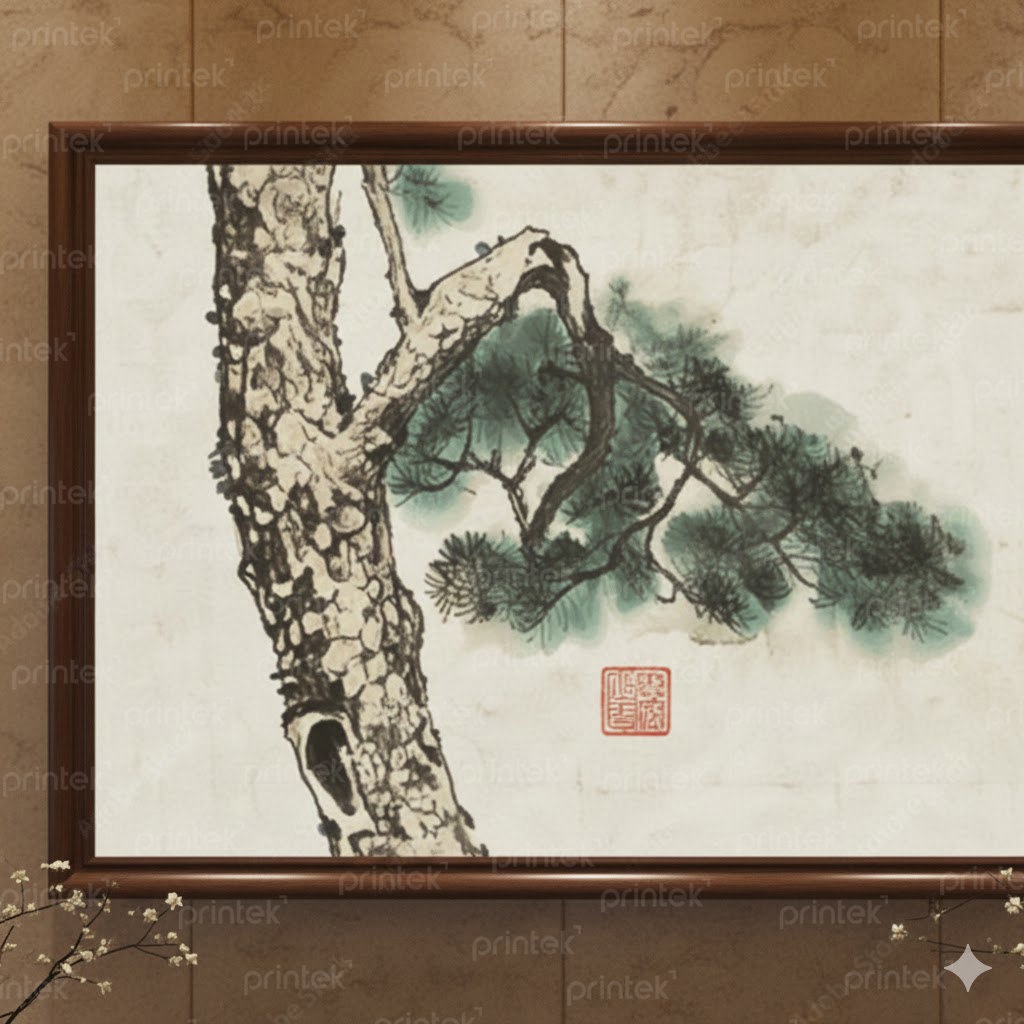 Tranh cây tùng