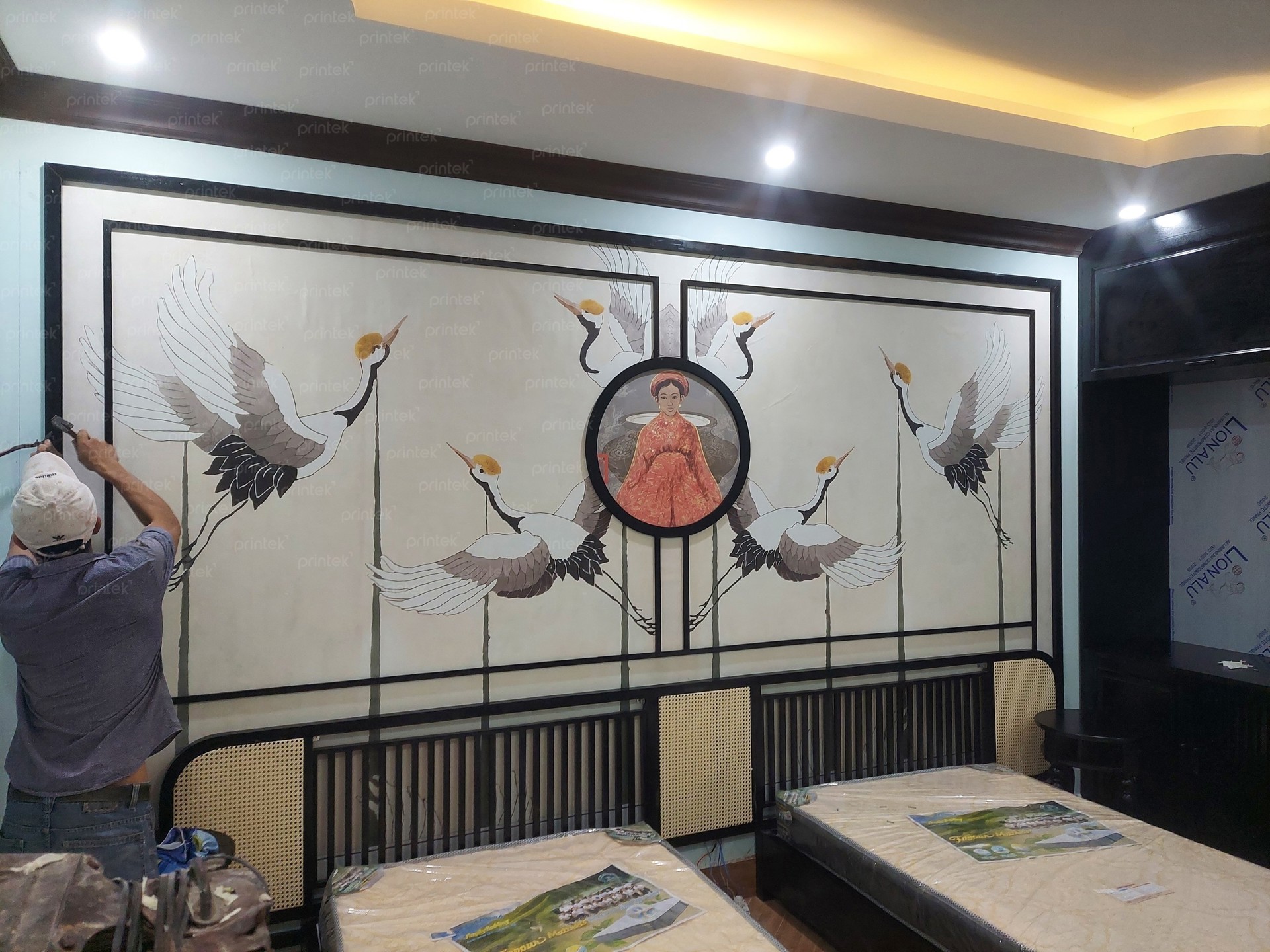 Tranh dán tường indochine