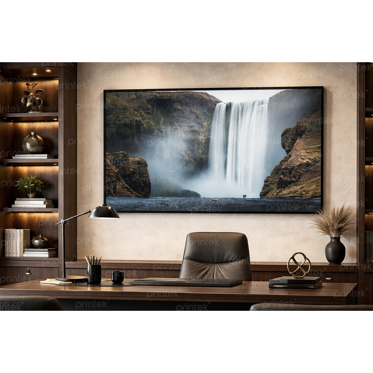 Tranh thác nước phong thủy - ADB13195