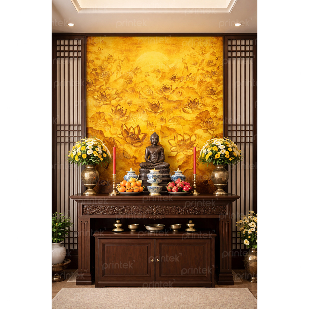 Tranh Hoa sen, đã có khung – PT005-40