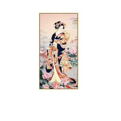 Tranh cô gái mặc kimono, trang trí nhà hàng, quán ăn Nhật Bản - TB13323164