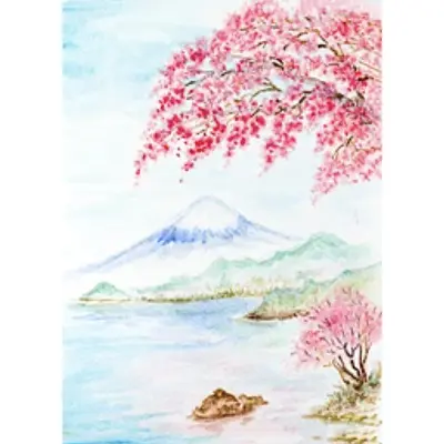 Tranh phong cảnh núi sông, đã có khung - ST5832