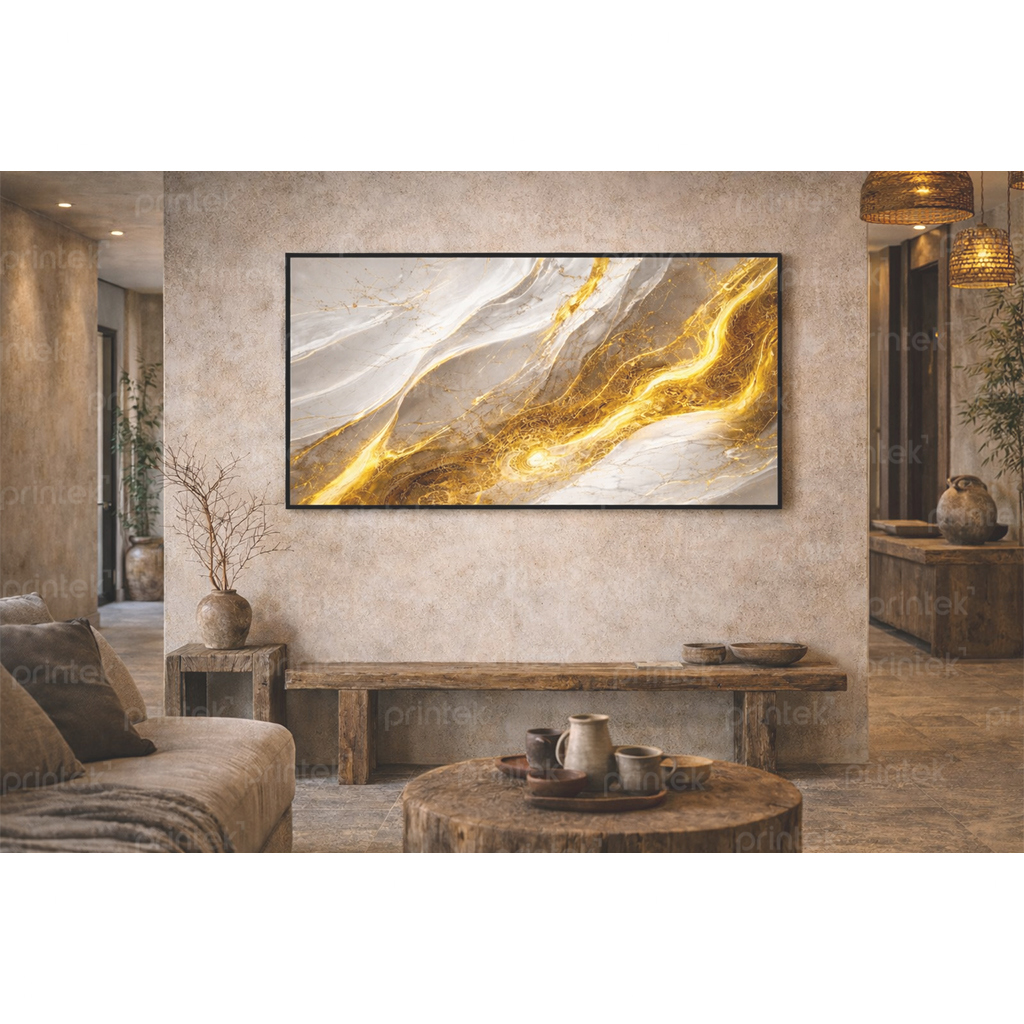 Tranh trừu tượng hoàng kim - ST9445