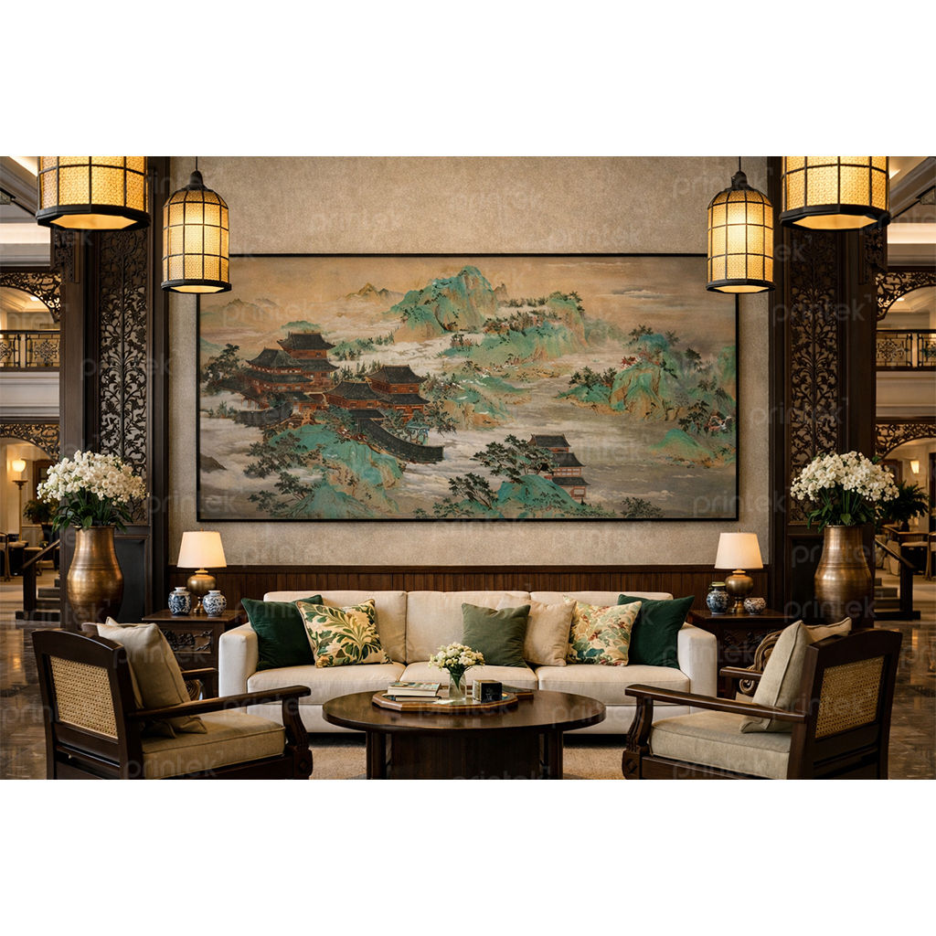 Tranh canvas thủy mặc khổ ngang - TM793114