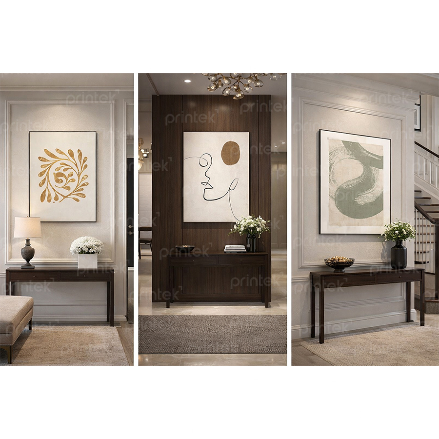 Bộ 3 tranh trừu tượng tối giản, in theo yêu cầu - ADB1332