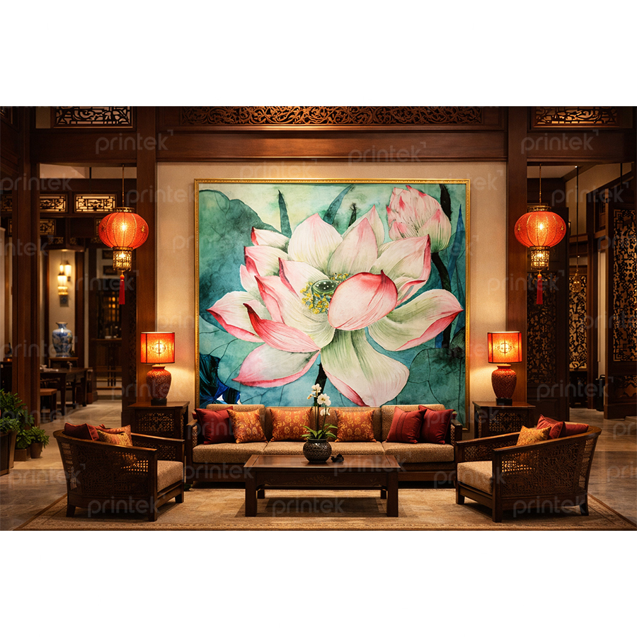 Tranh Hoa sen trang trí khách sạn – MS023