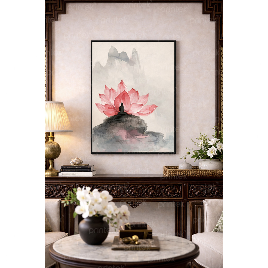 Tranh canvas hoa sen - HS04967