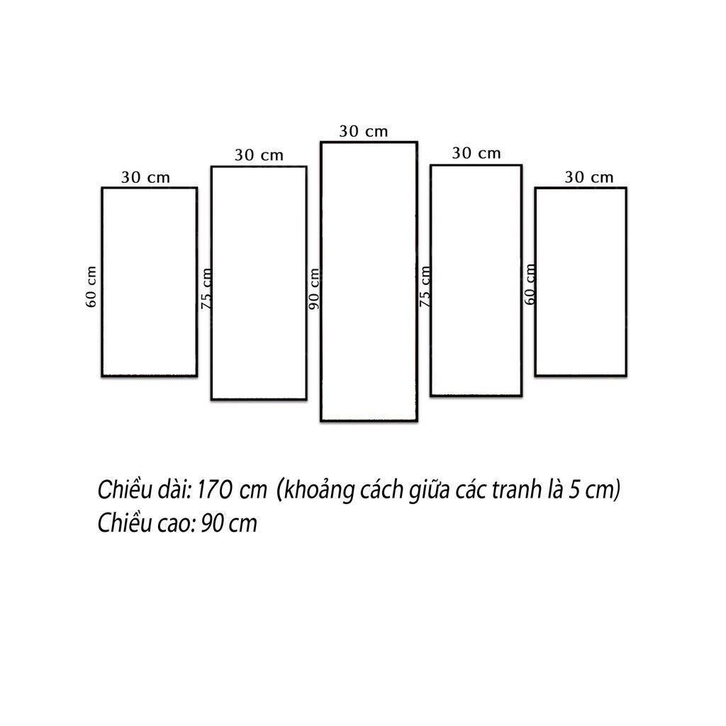 Kích thước tranh treo tường canvas