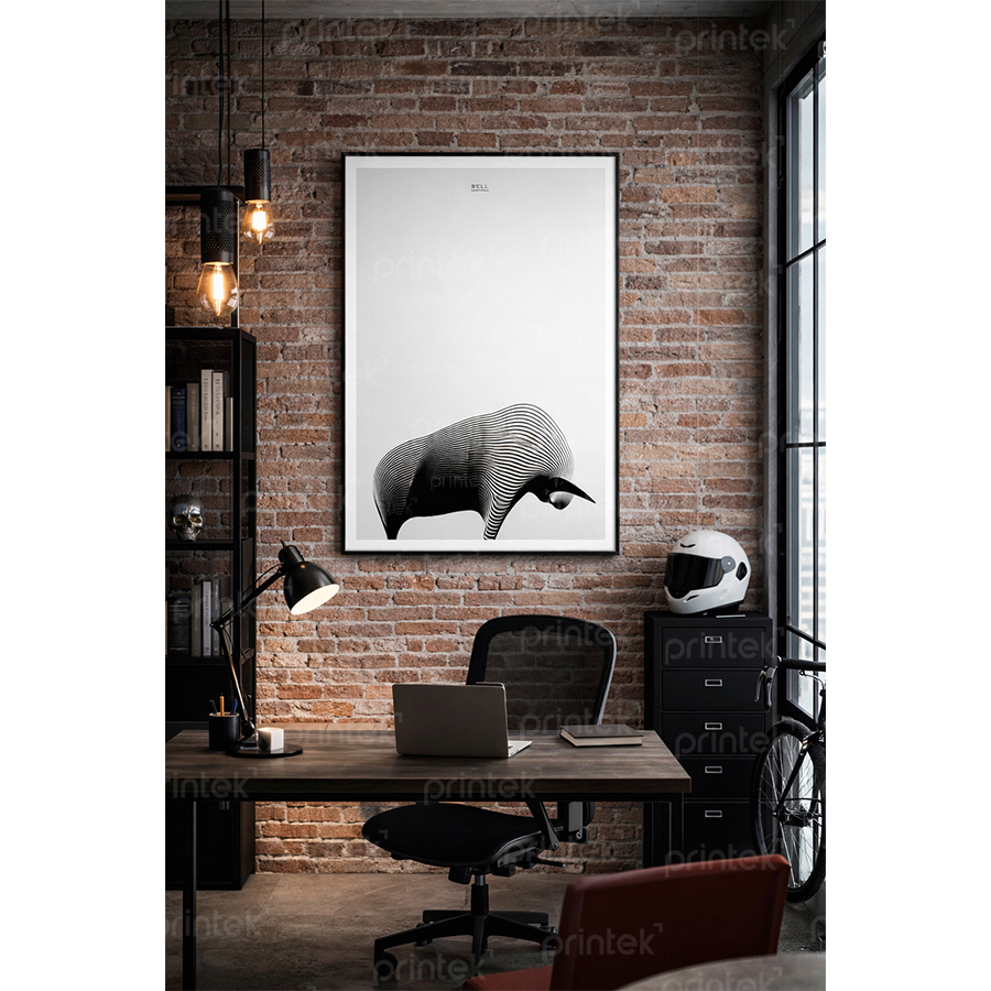 Tranh trừu tượng đen trắng - TB13323457