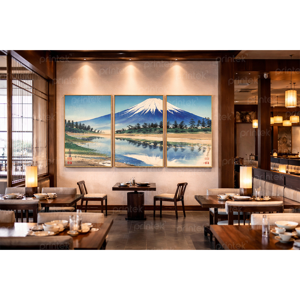 Bộ 3 tranh núi Phú Sĩ Nhật Bản - BH01696