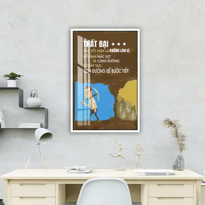 Tranh động lực văn phòng, tranh slogan – DL001-38