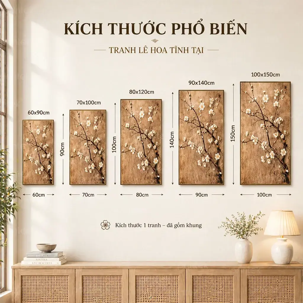 Kích cỡ tranh phong cảnh