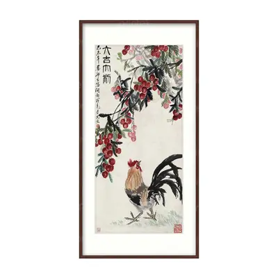 Tranh gà trống, đã có khung - 01CN01L0