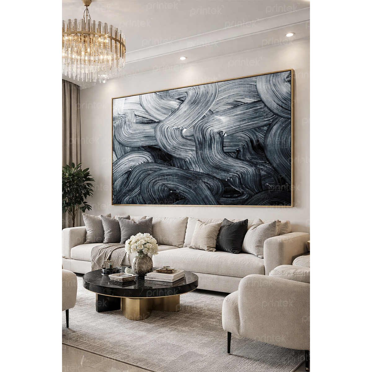 Tranh trừu tượng đã có khung - ADB13157