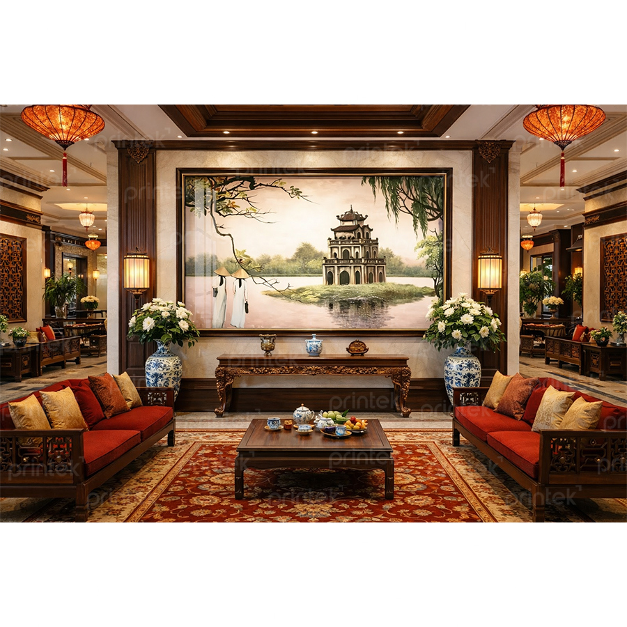 Tranh canvas Hà Nội xưa, tranh phố cổ – MS5003