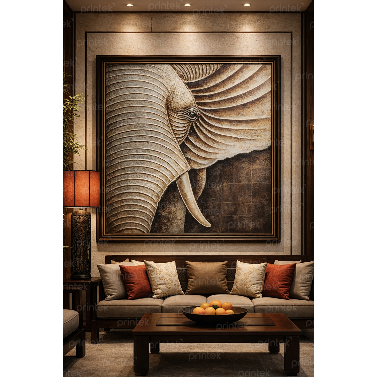 Tranh treo tường con voi cao cấp - PC0905