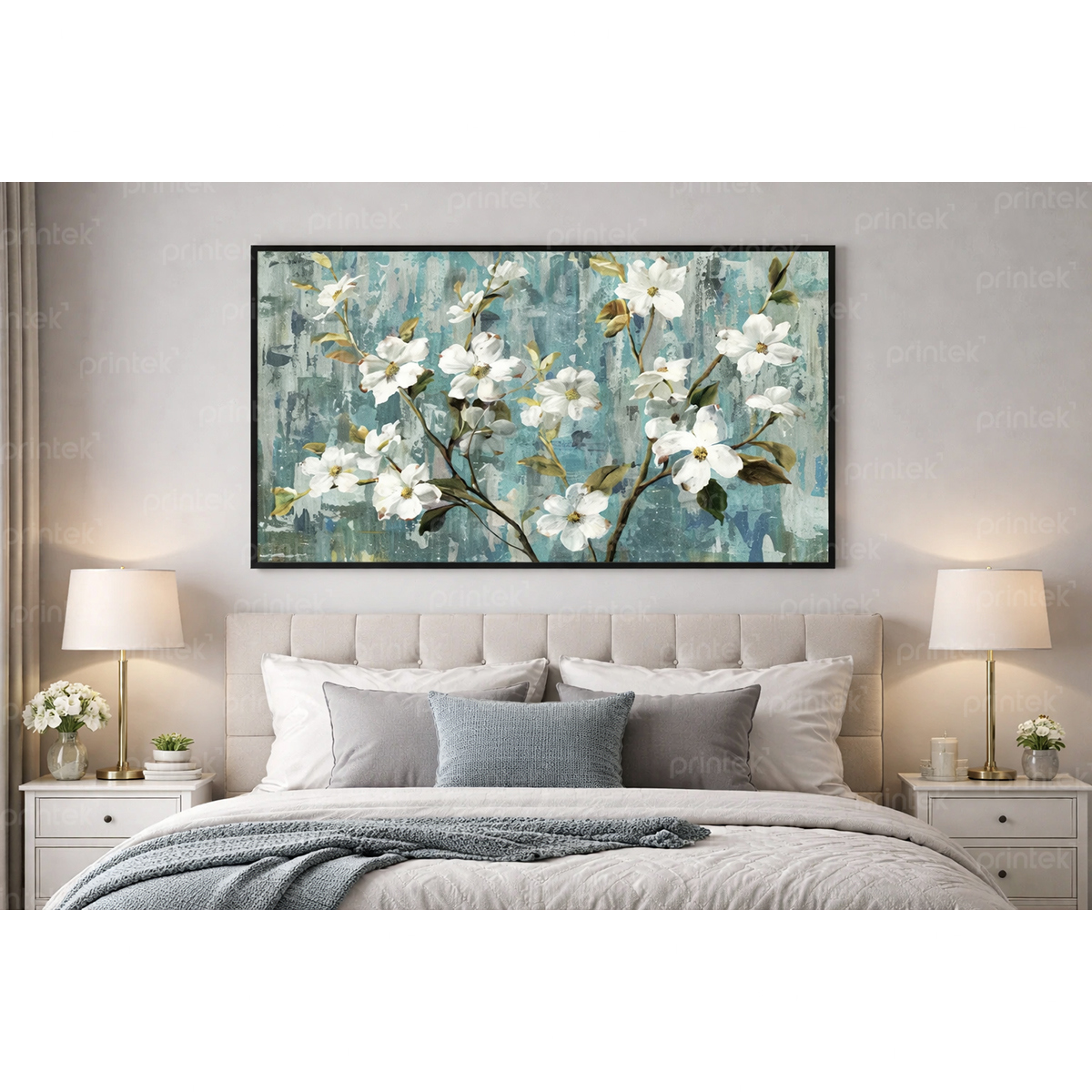 Tranh hoa trang trí phòng ngủ – MS4632
