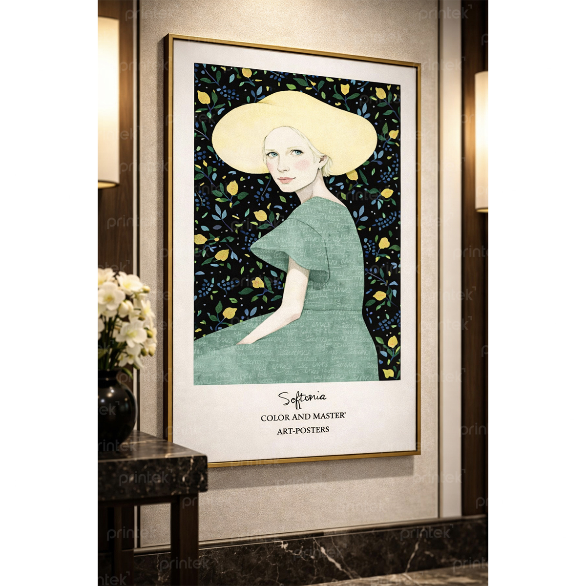 Tranh chân dung cô gái, trang trí nhà, quán cafe - BH01655