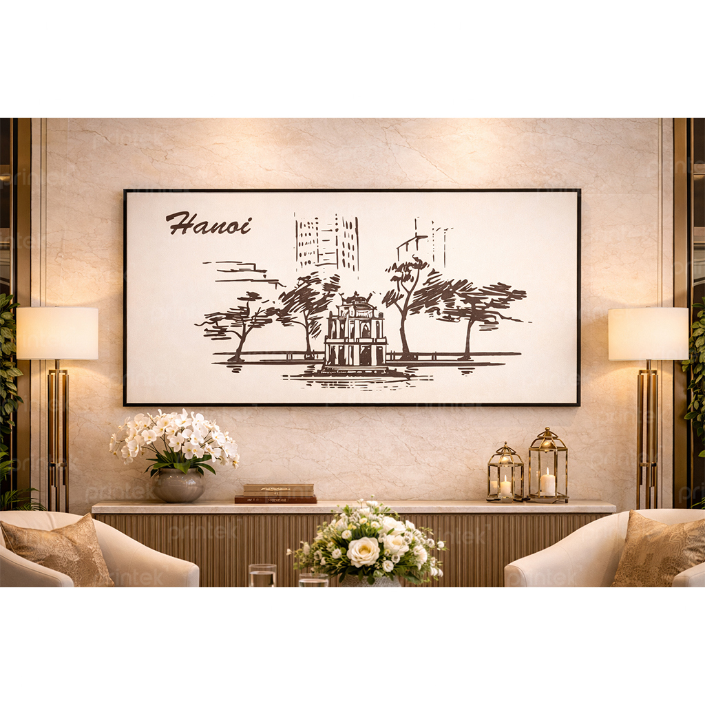 Tranh canvas Hà Nội, đã có khung – DC-ST0809