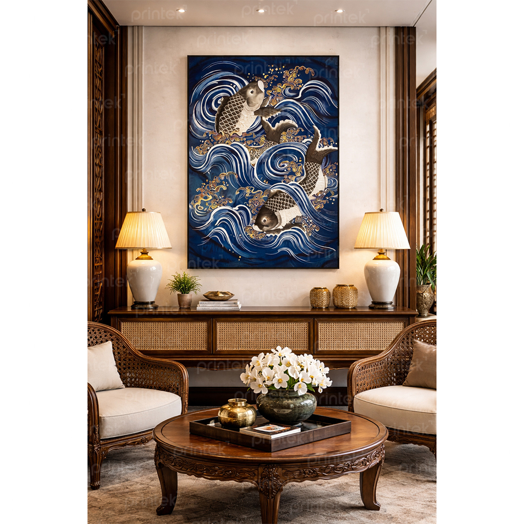 Tranh canvas cá, đã có khung – HG220910